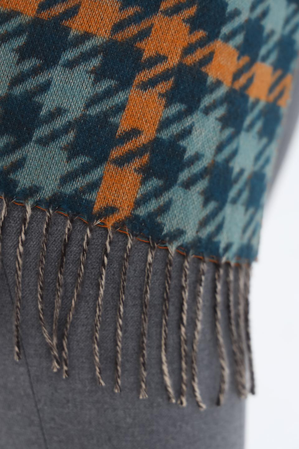 Шарф Fraas в клетку горчичный