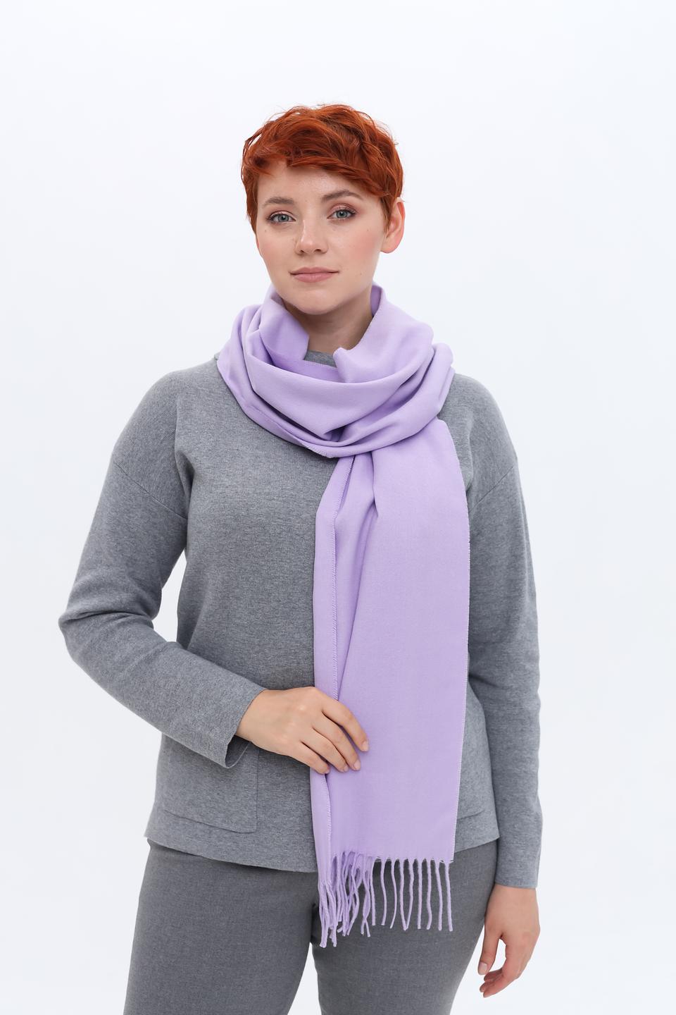 Шарф Fraas лавандовый с бахромой