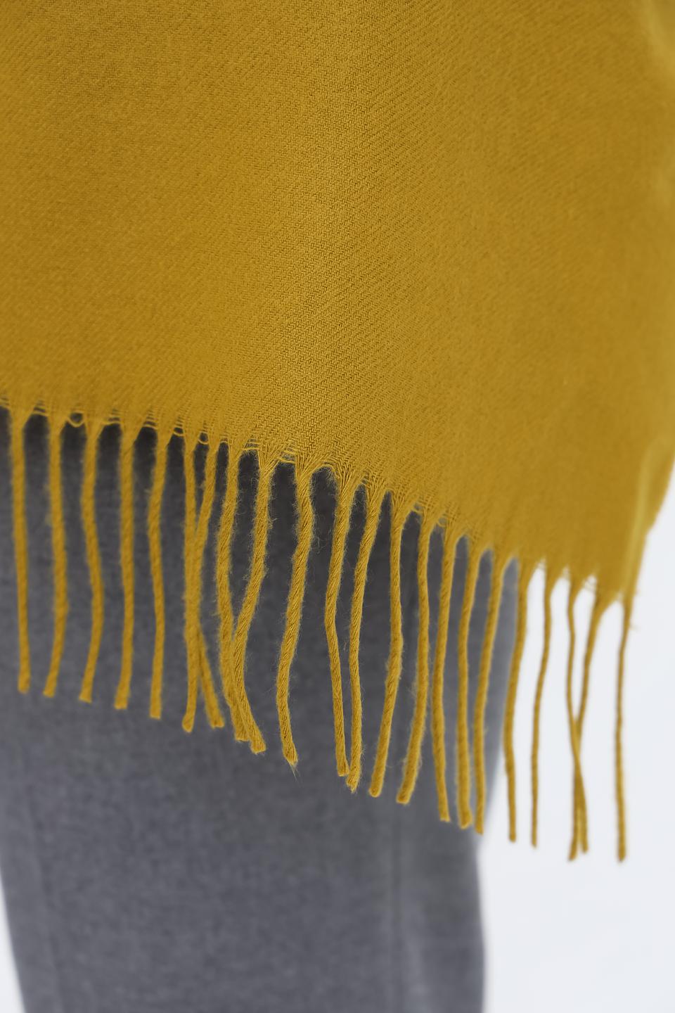 Шарф Fraas горчичный с бахромой