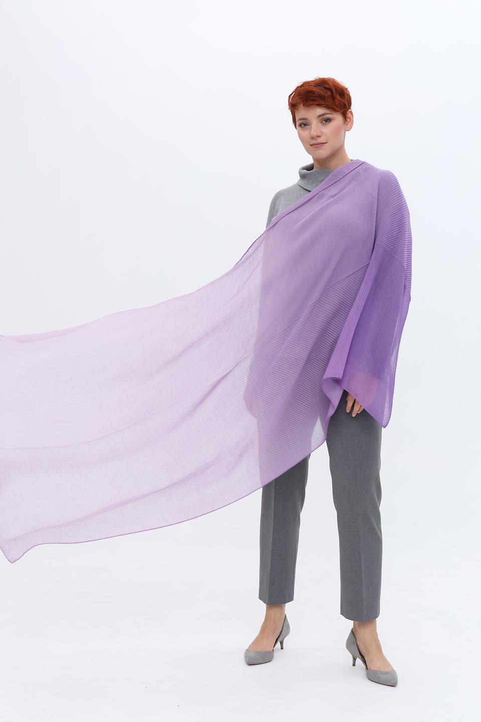 Шарф Fraas плиссированный лавандовый