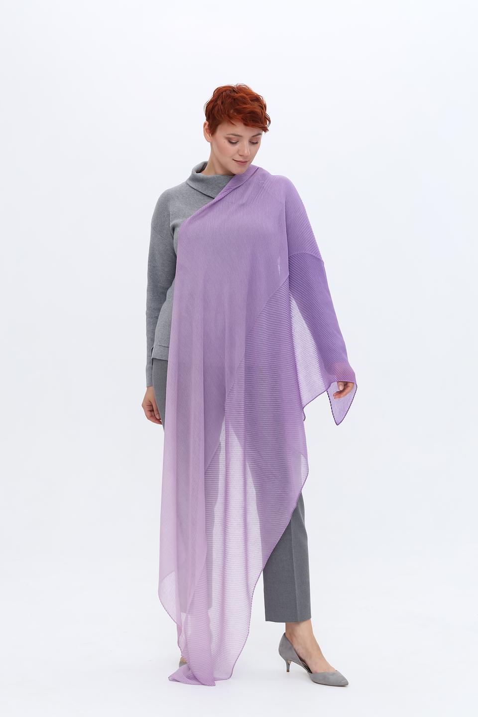 Шарф Fraas плиссированный лавандовый