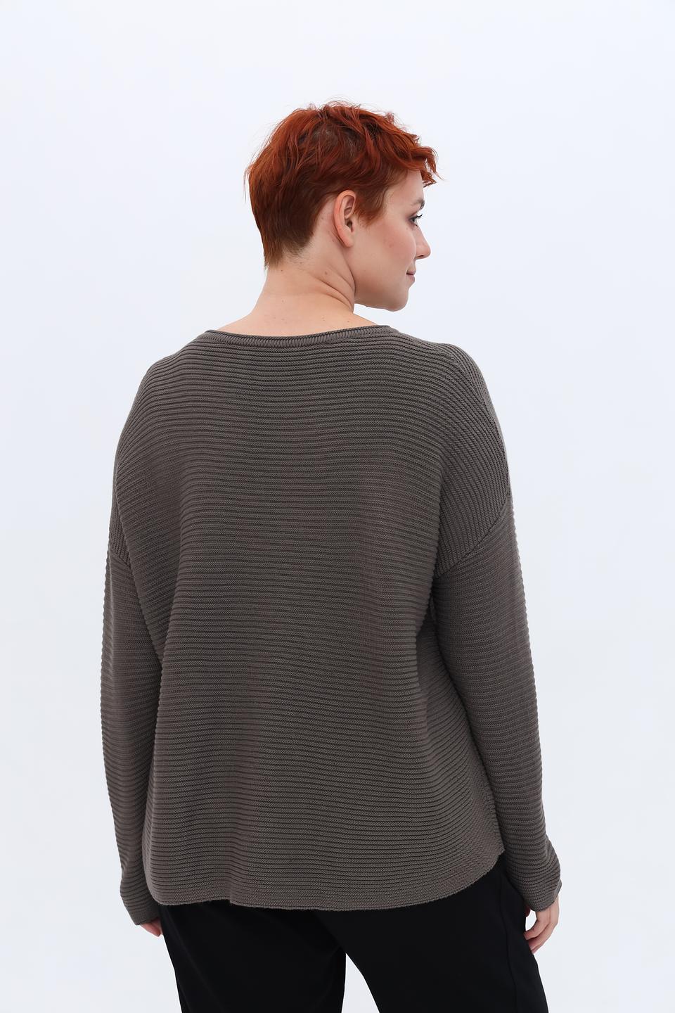 Пуловер Doris Streich в полоску серый