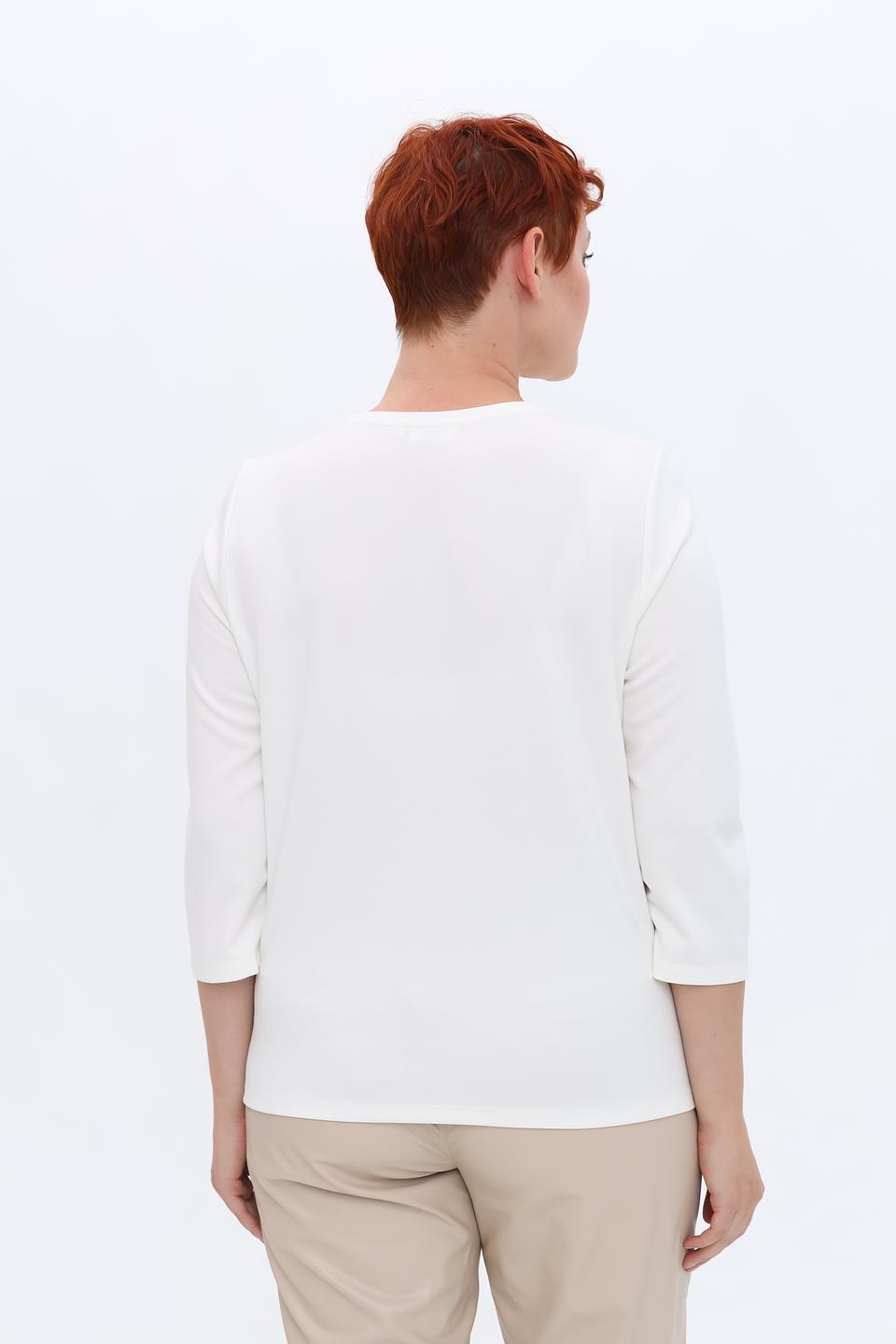 Пуловер Gerry Weber с камнями белый