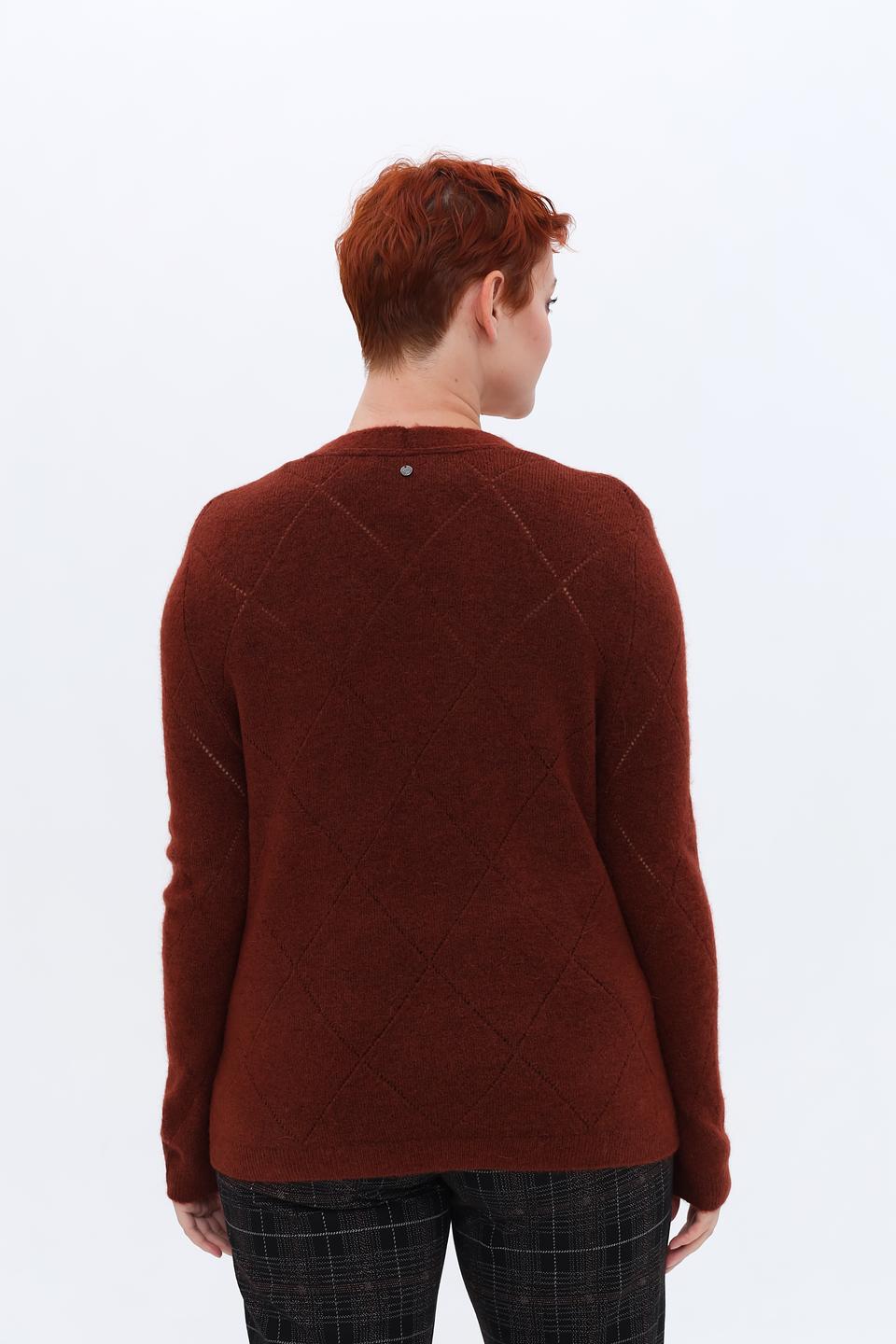 Пуловер Gerry Weber с ромбами терракотовый