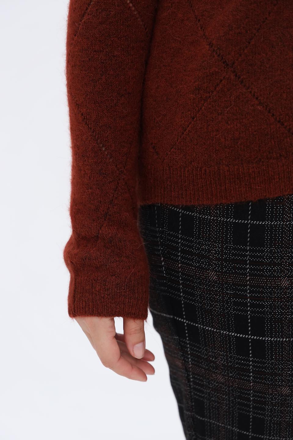 Пуловер Gerry Weber с ромбами терракотовый