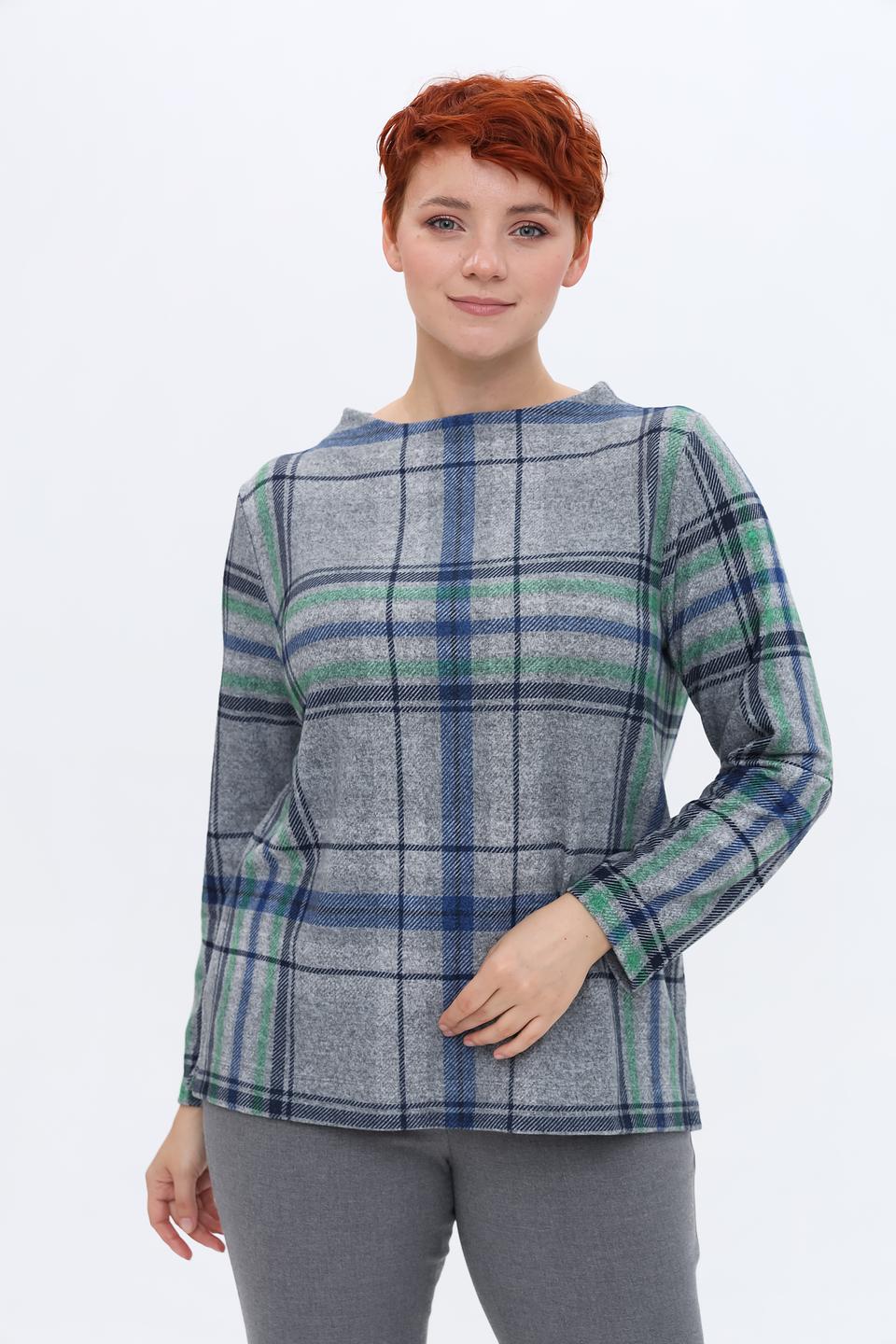 Пуловер Via Appia в клетку серый