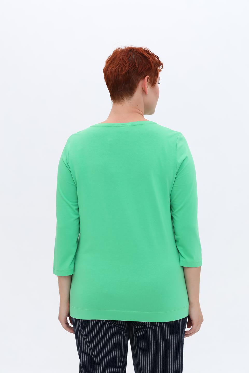 Лонгслив Via Appia зеленый с принтом