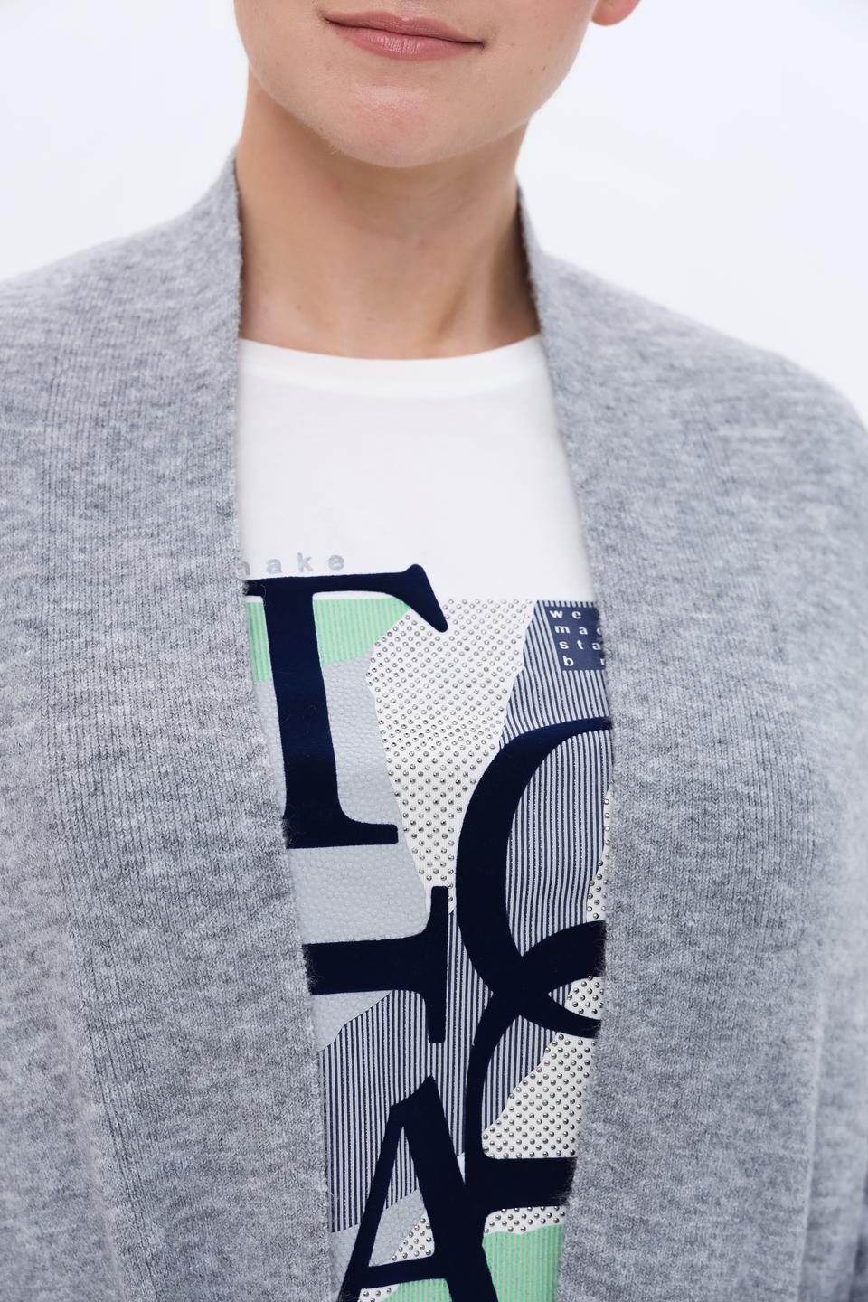 Кардиган Via Appia серый меланж