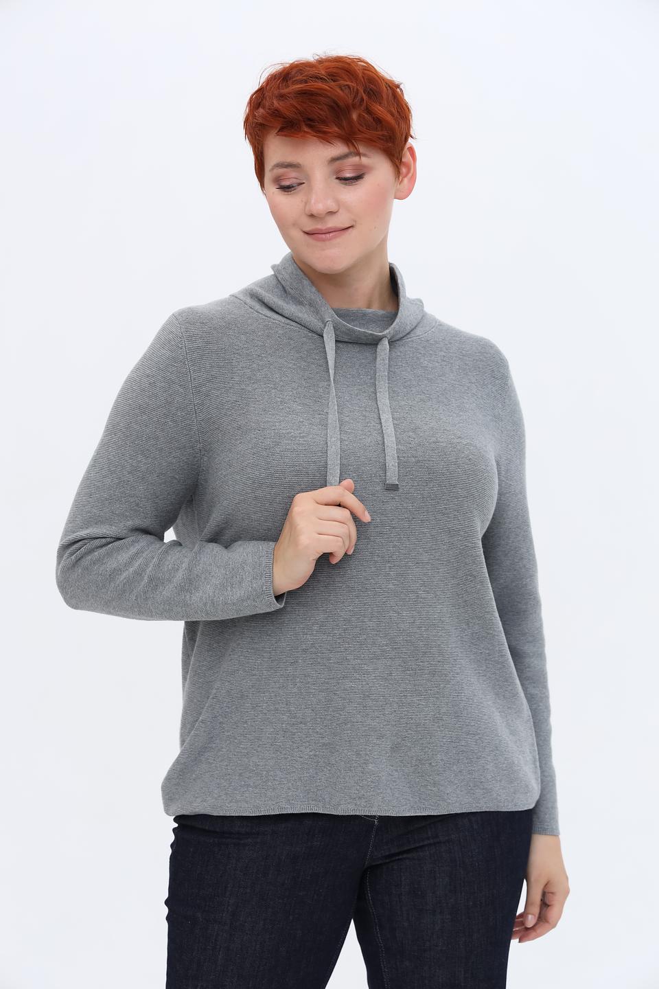 Пуловер Via Appia серый с капюшоном