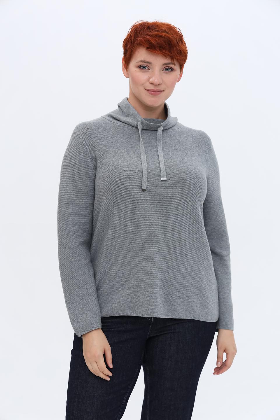 Пуловер Via Appia серый с капюшоном