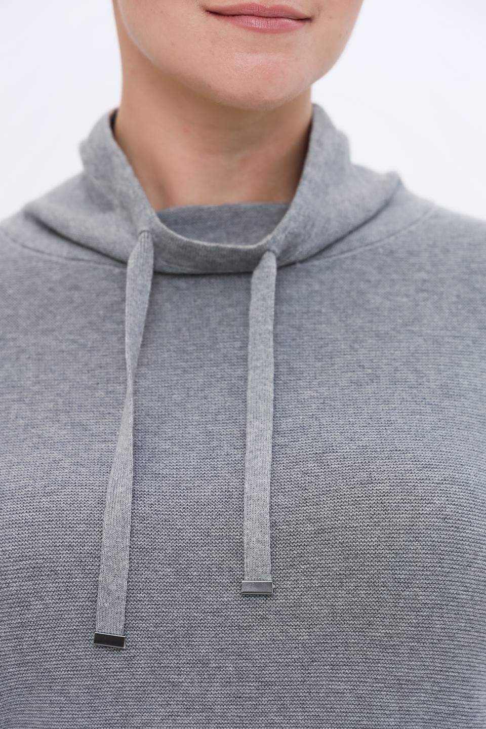 Пуловер Via Appia серый с капюшоном