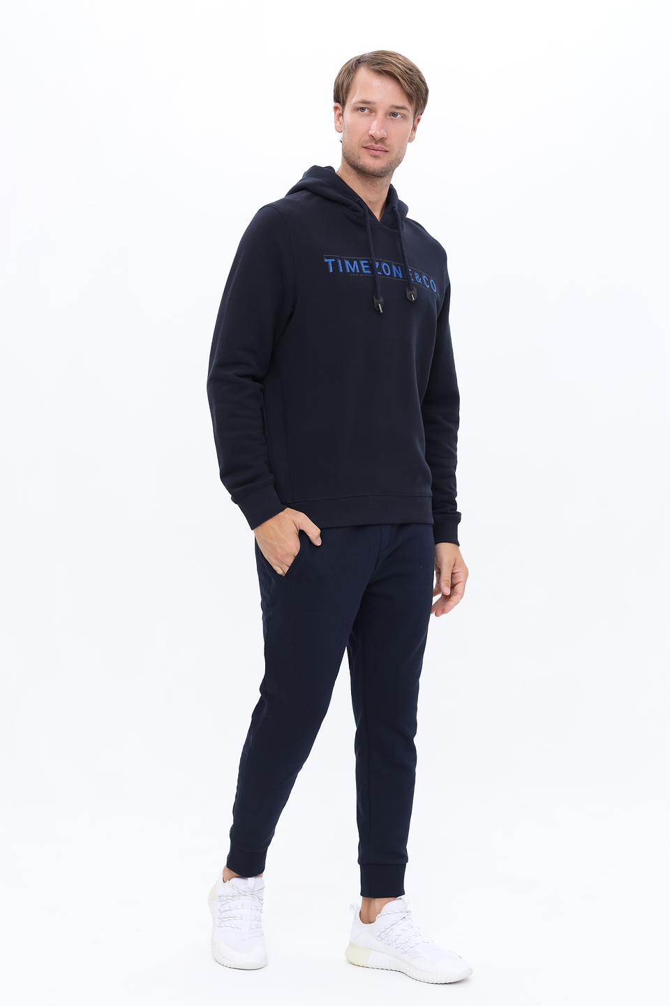 Толстовка Time Zone с логотипом темно-синяя