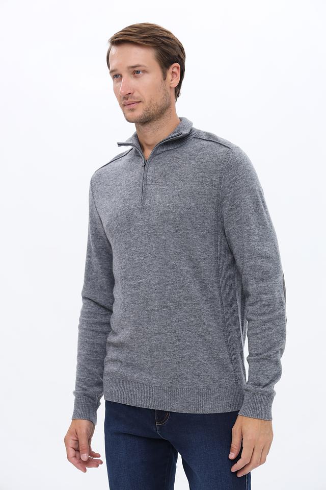Джемпер Pezzo серый с налокотниками