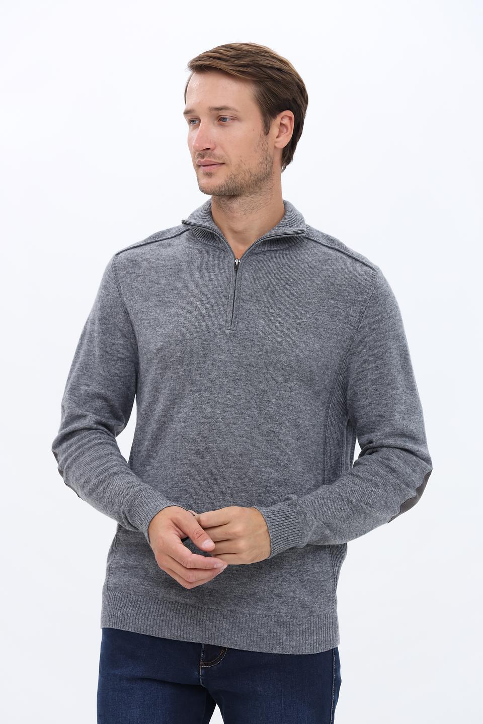 Джемпер Pezzo серый с налокотниками
