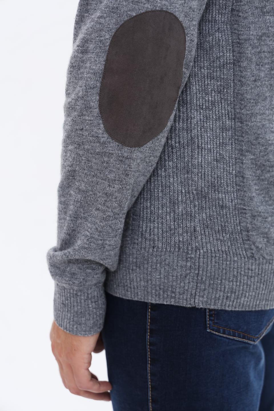 Джемпер Pezzo серый с налокотниками