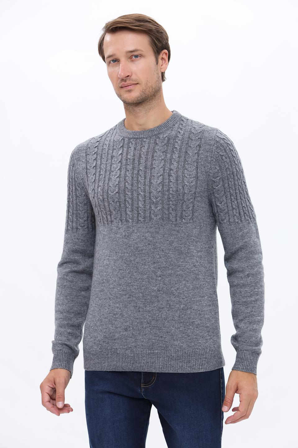 Джемпер Pezzo серый с косами