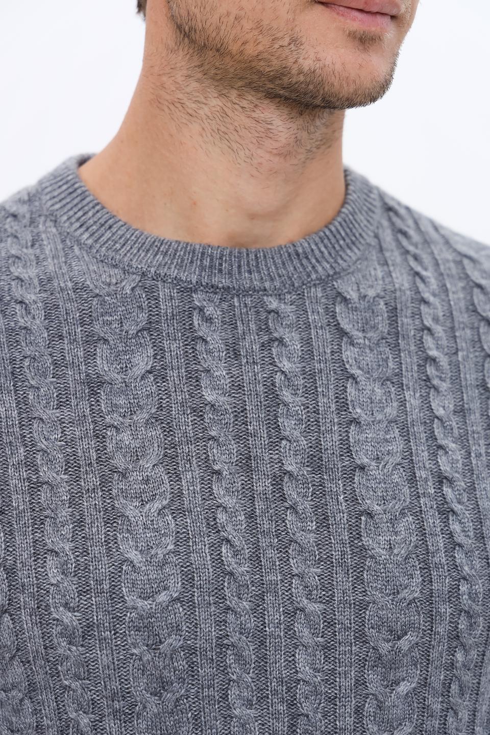 Джемпер Pezzo серый с косами