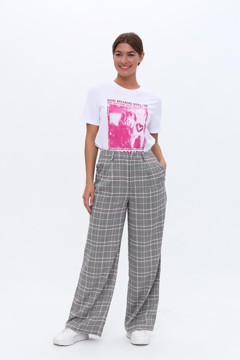 Брюки клёш Tom Tailor в клетку