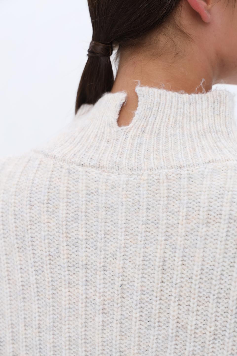 Пуловер Broadway с рукавом-колокол бежевый