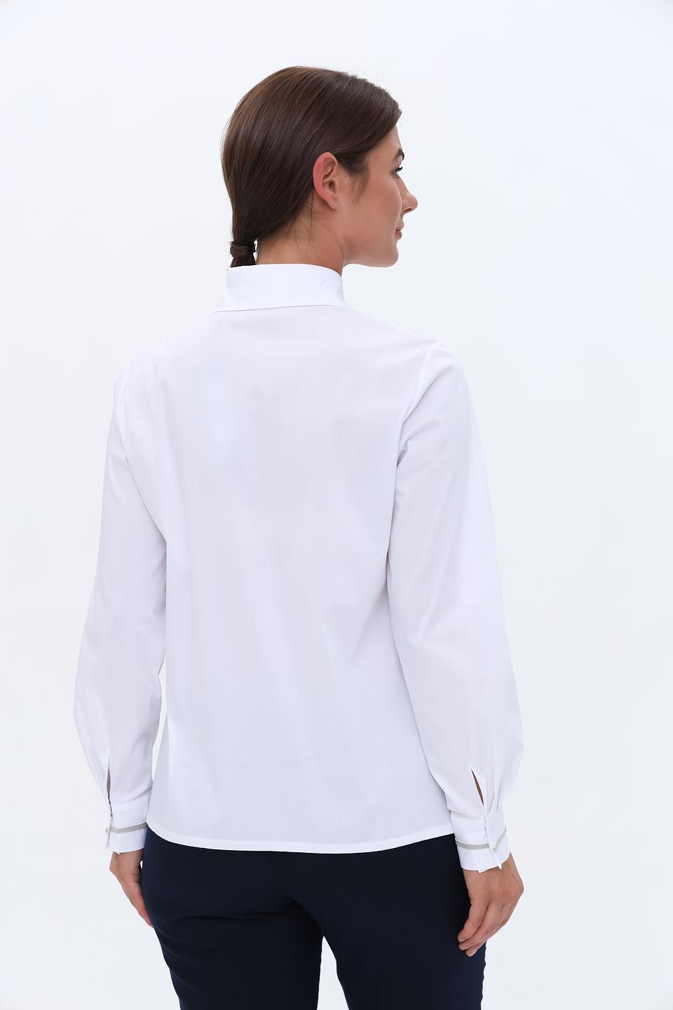 Рубашка D. Exterior жен. белая с отделкой