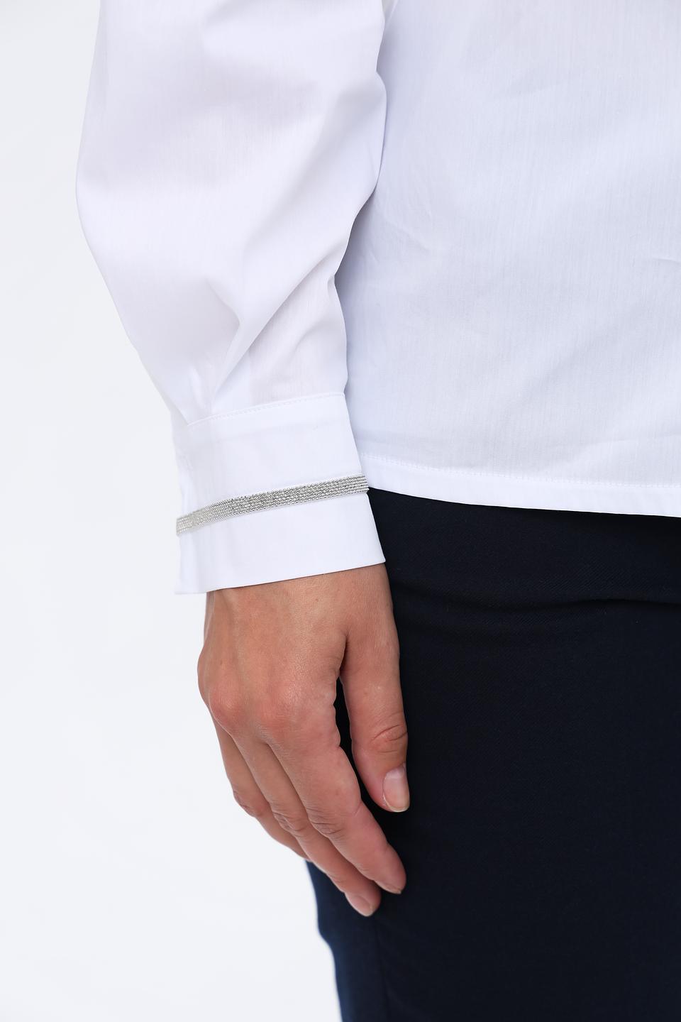 Рубашка D. Exterior жен. белая с отделкой