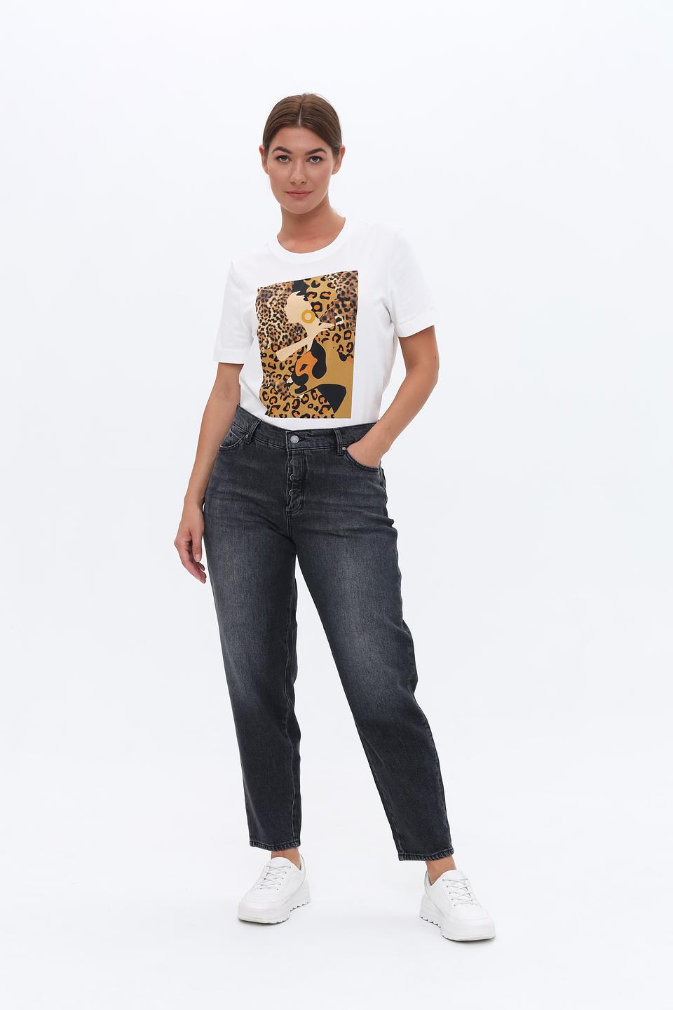 Джинсы Angels серый укороченные