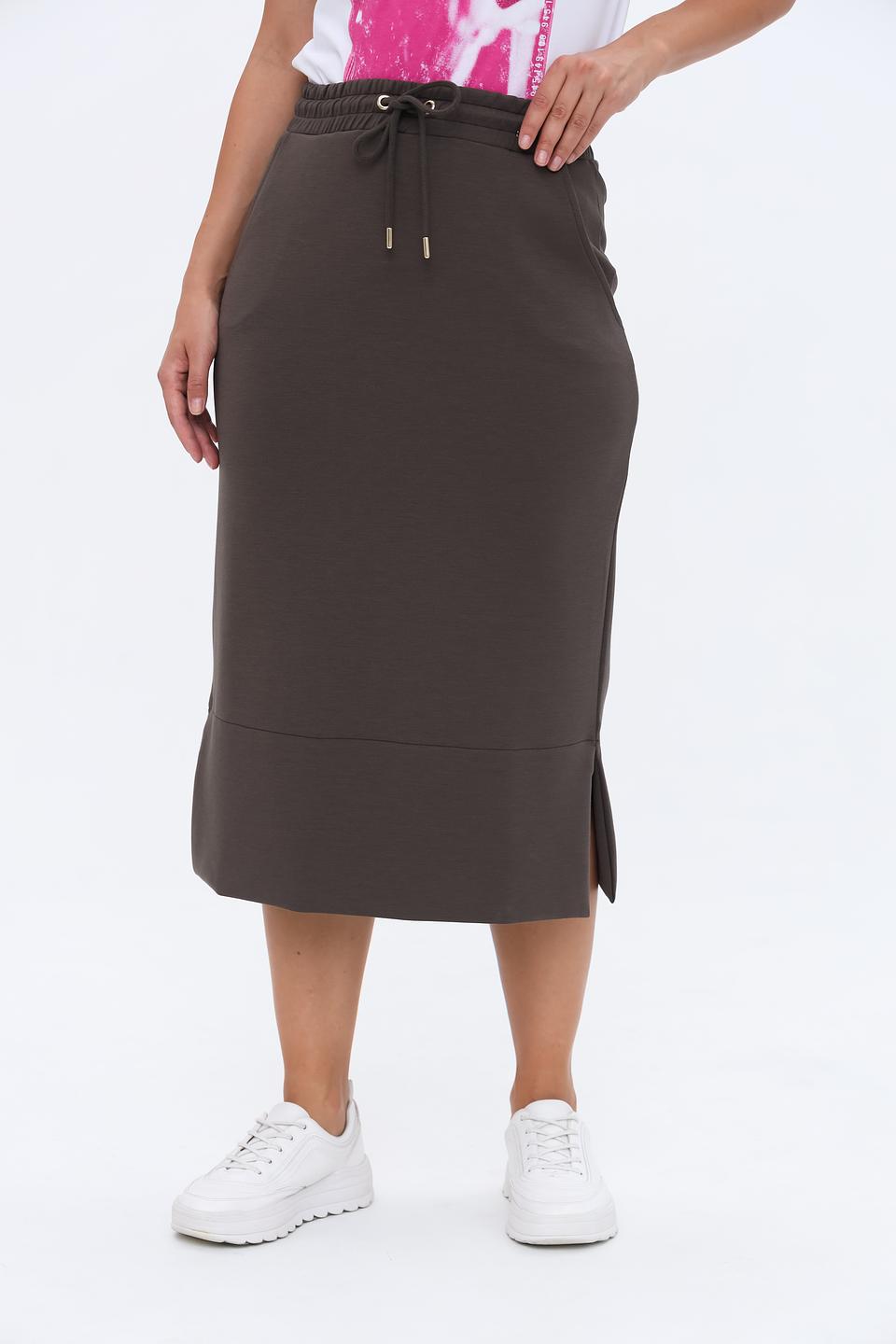 Юбка Cinque серая с разрезом