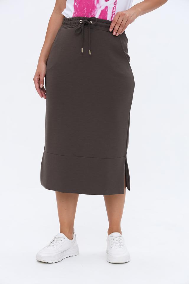 Юбка Cinque серая с разрезом