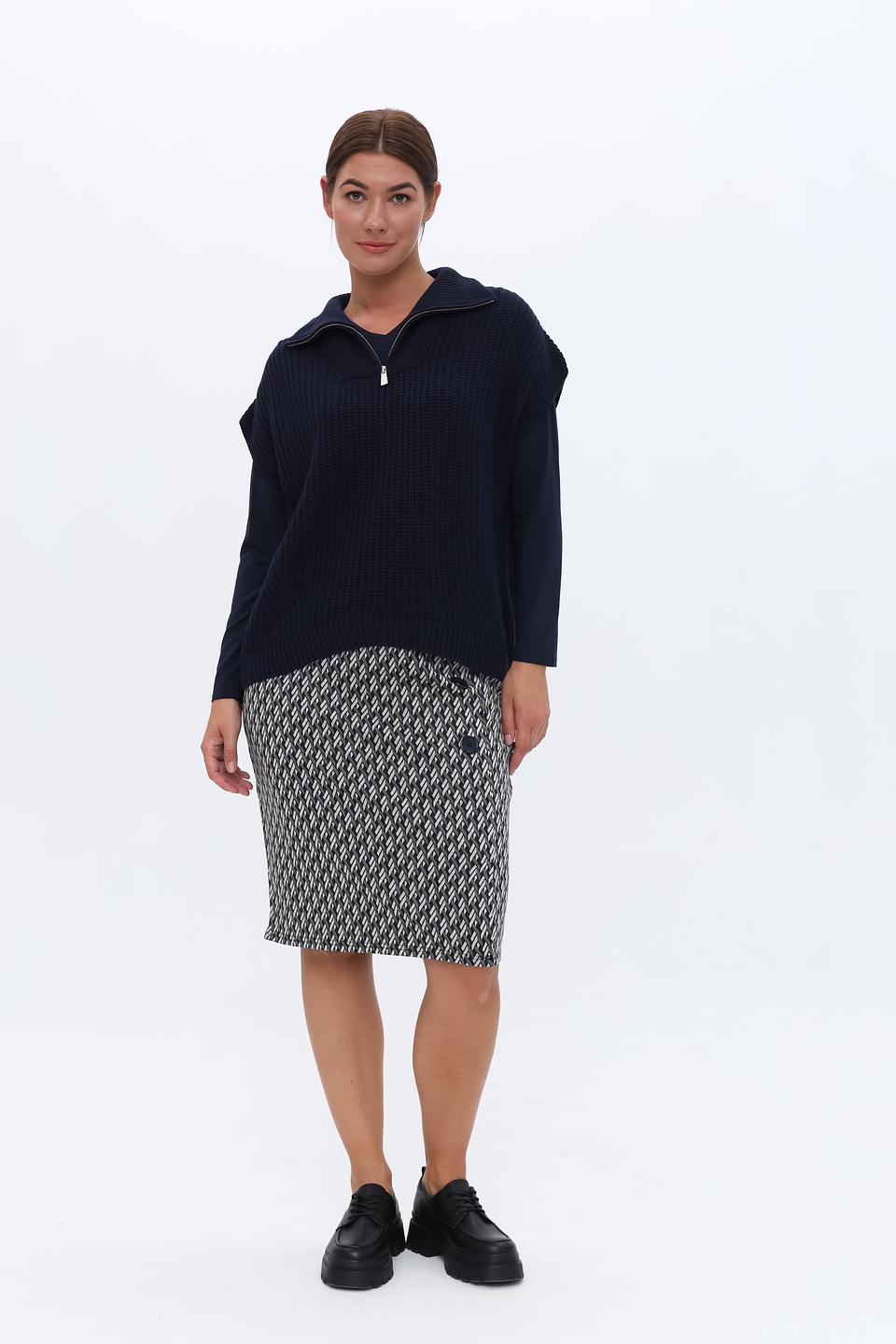 Жилет Bugatti вязаный тёмно-синий