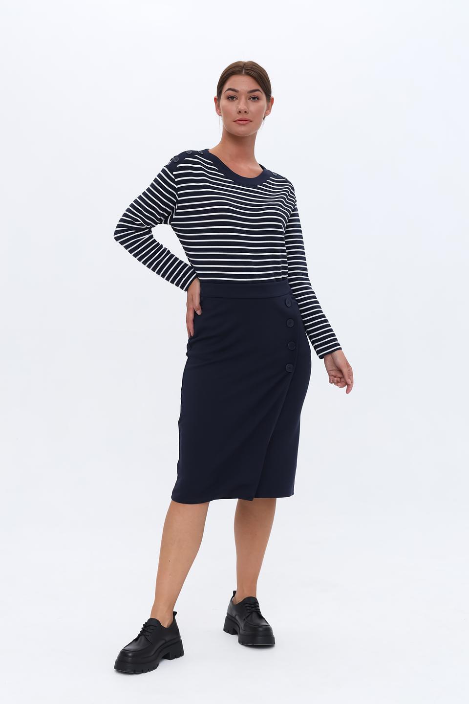 Пуловер Lebek в полоску