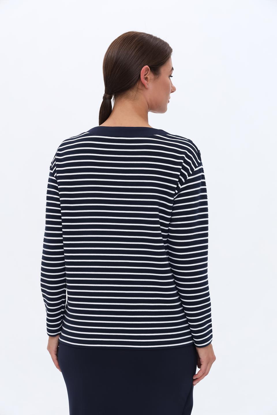 Пуловер Lebek в полоску