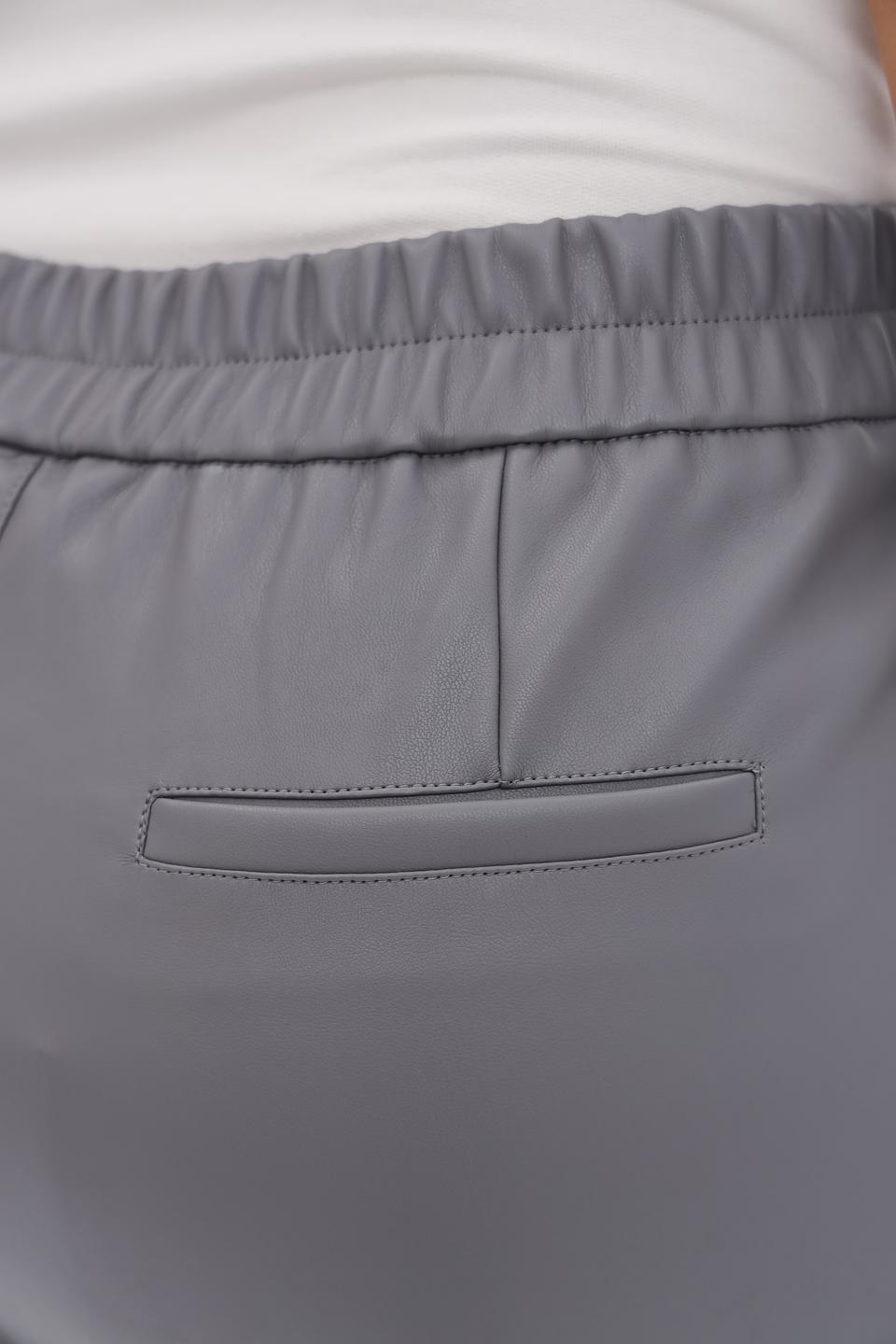 Брюки Monari серые из экокожи