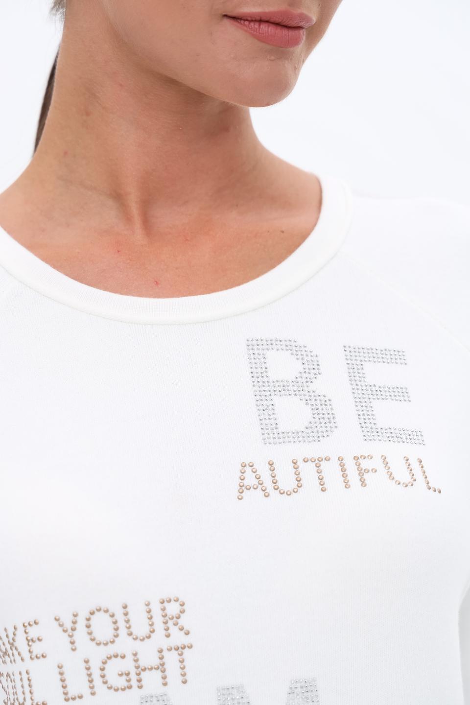 Пуловер Monari с принтом белый