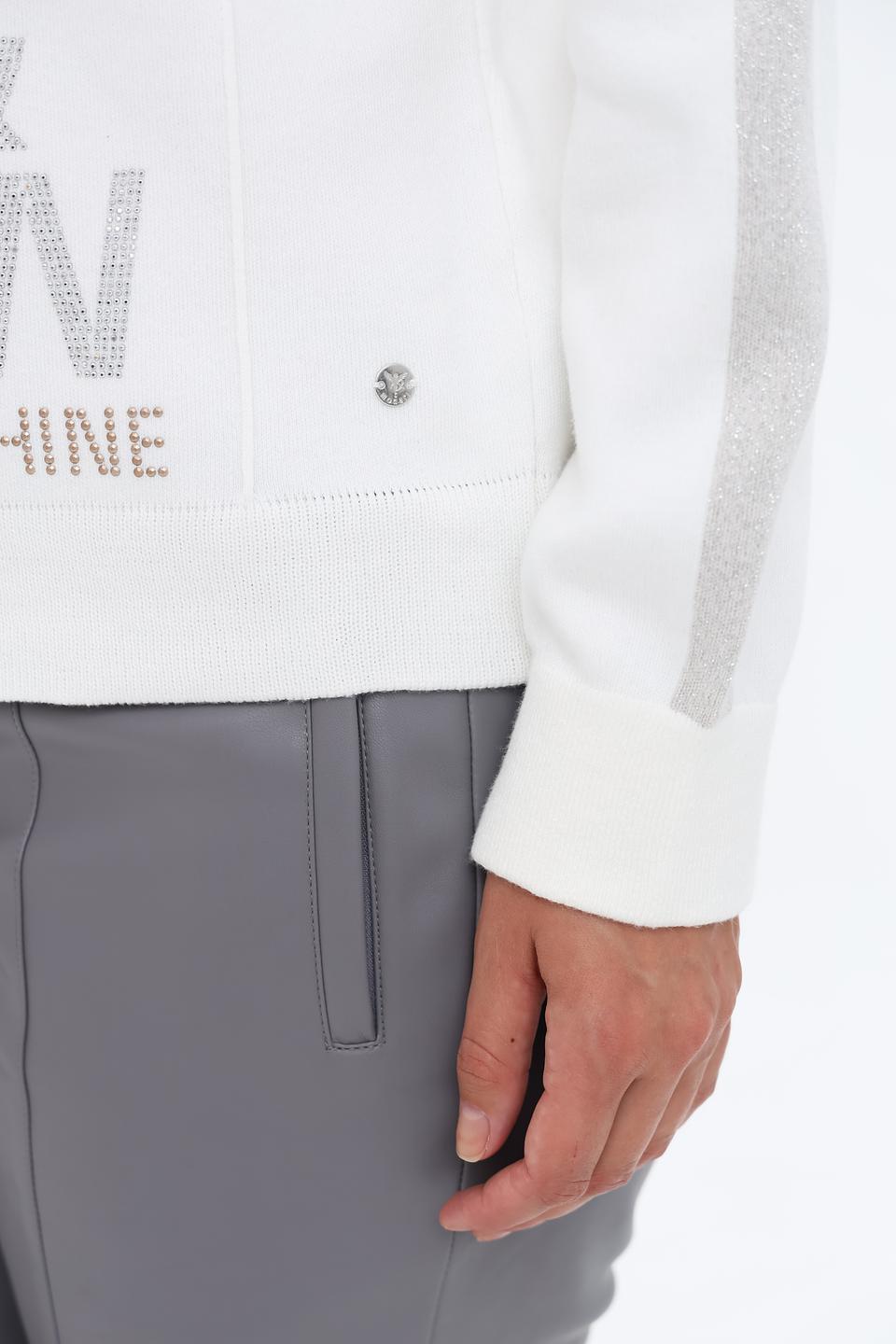 Пуловер Monari с принтом белый