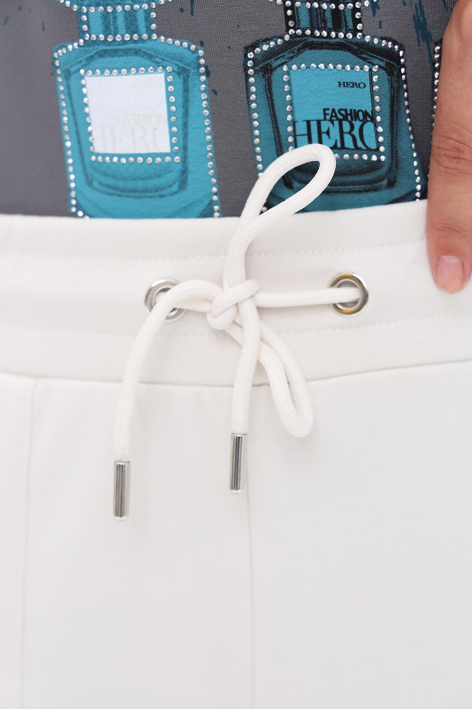 Брюки Monari белые с манжетами