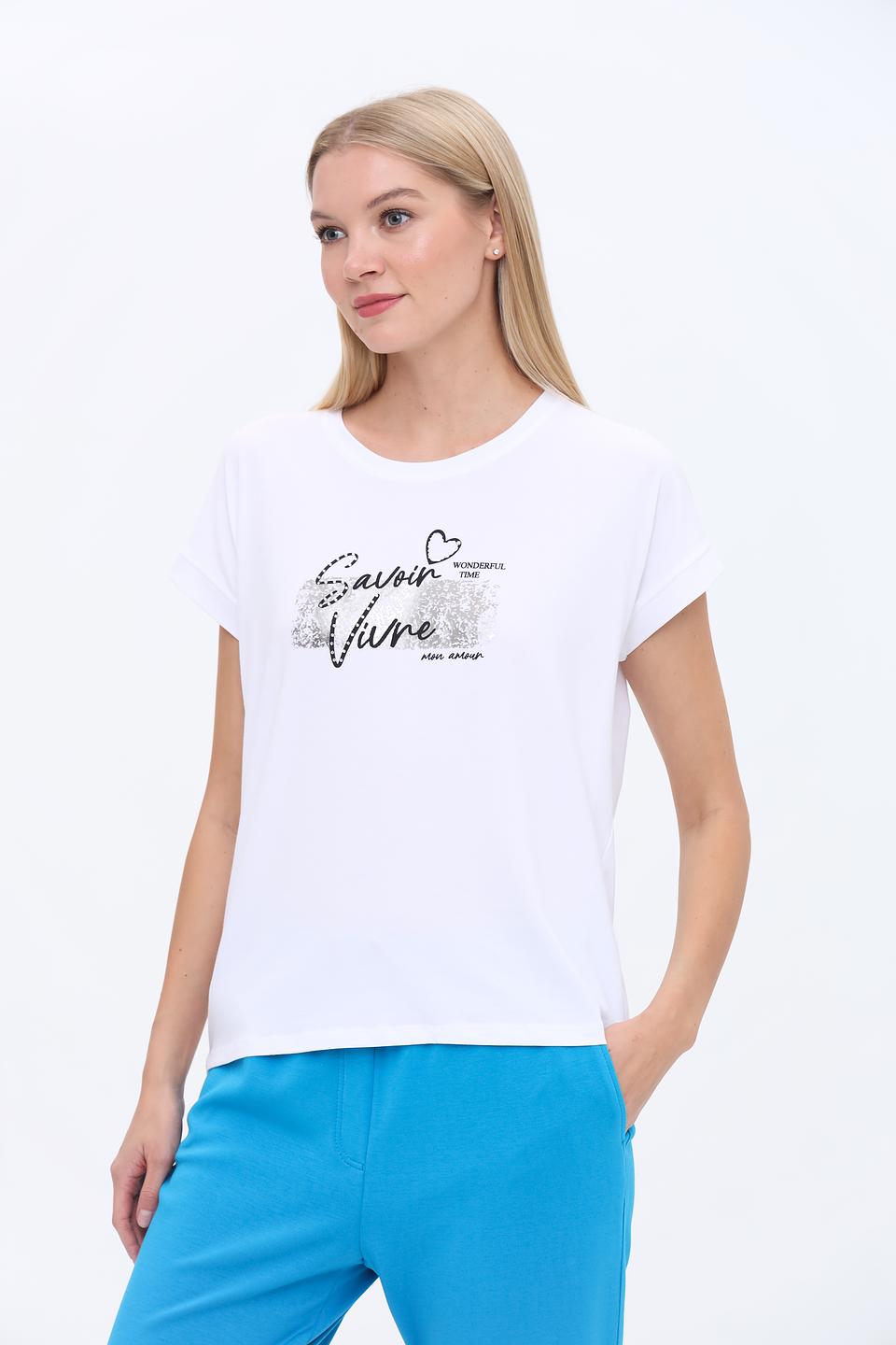 Футболка More and More с принтом