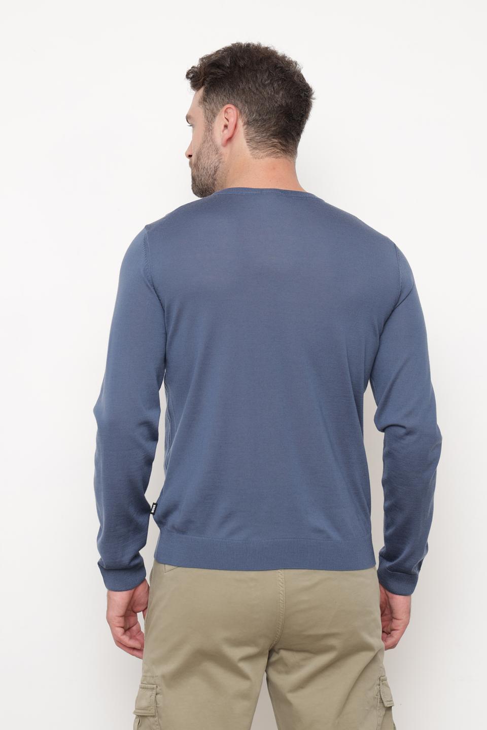 Джемпер Boss Black V-образный синий