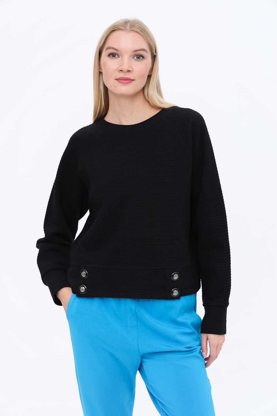 Джемпер Emporio Armani чёрный с пуговицами