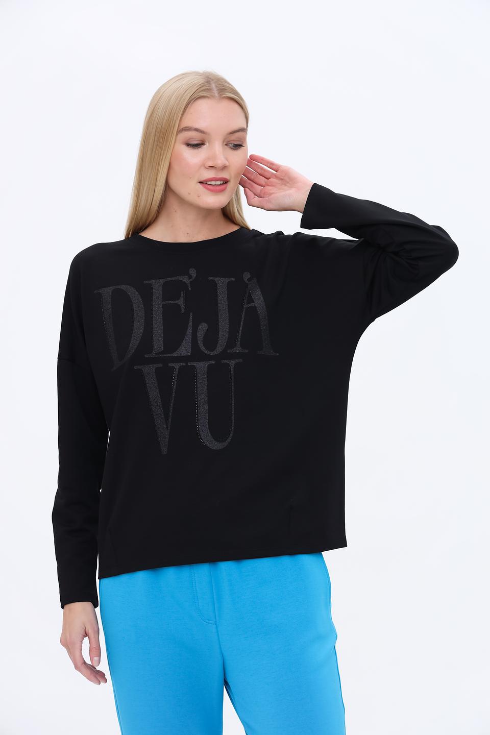 Пуловер Margittes с надписью чёрный