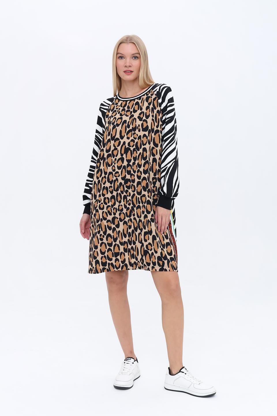 Платье Marc Cain леопард и зебра