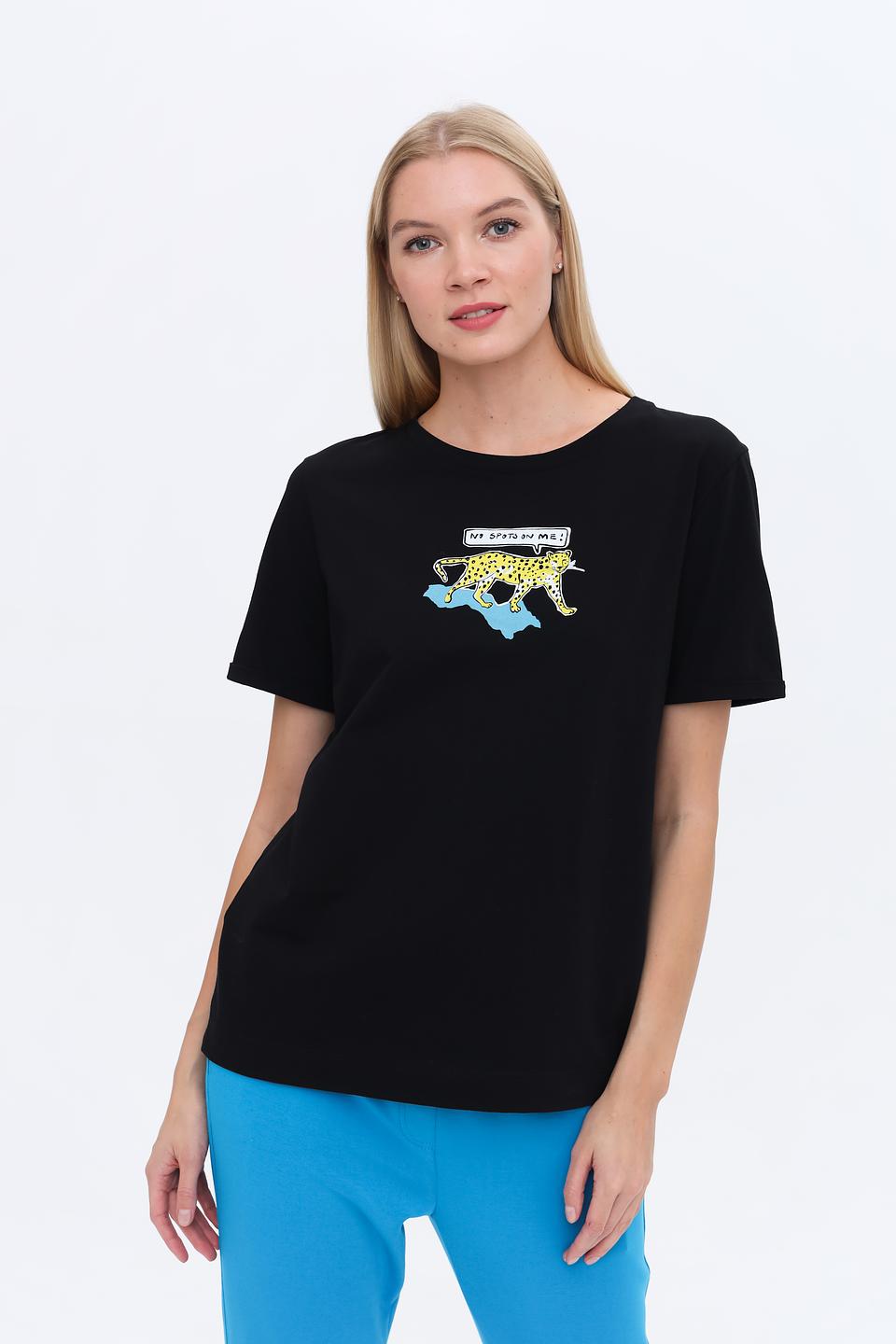 Футболка Marc Cain с принтом гепарда