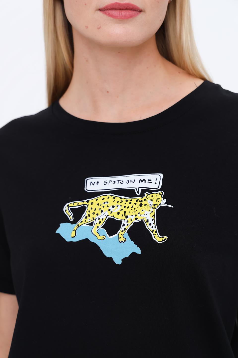Футболка Marc Cain с принтом гепарда
