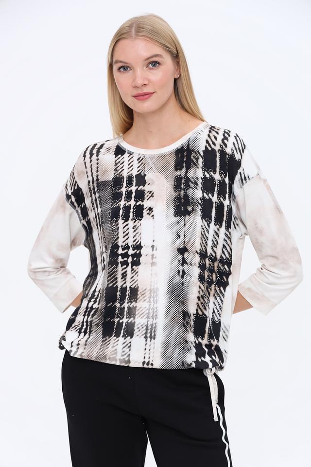 Пуловер Monari с принтом в клетку