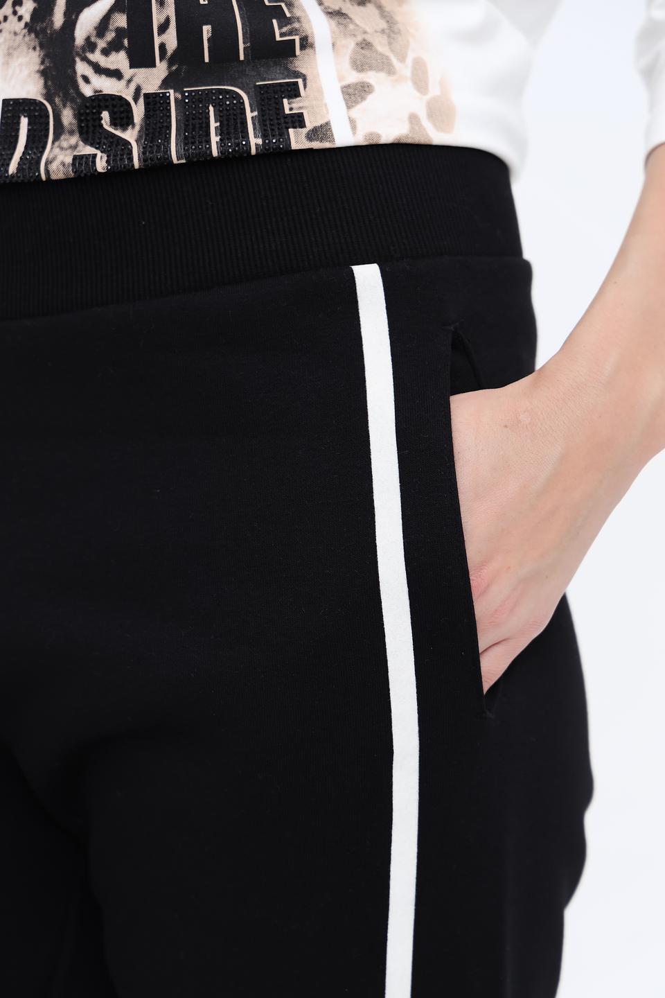 Спортивные брюки Guess с полосой чёрные