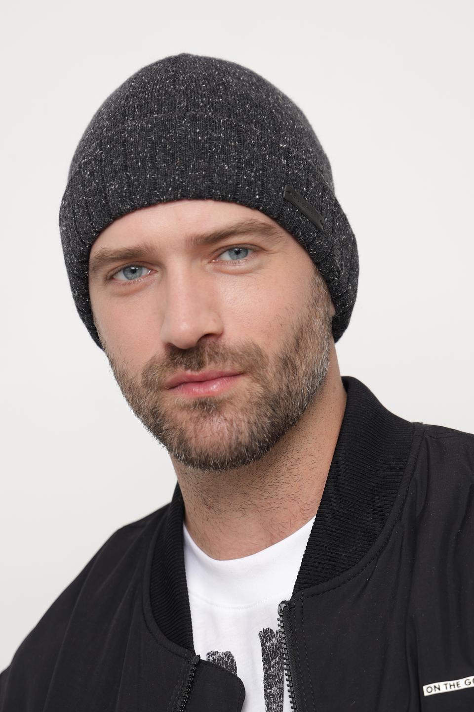 Шапка Bugatti ACC мужская серая