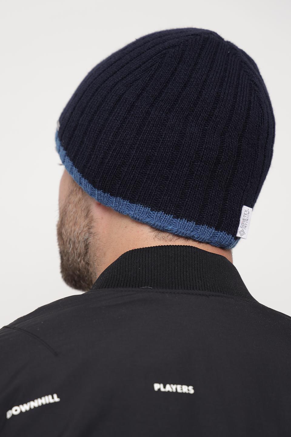 Шапка Wegener мужская тёмно-синяя с полосой