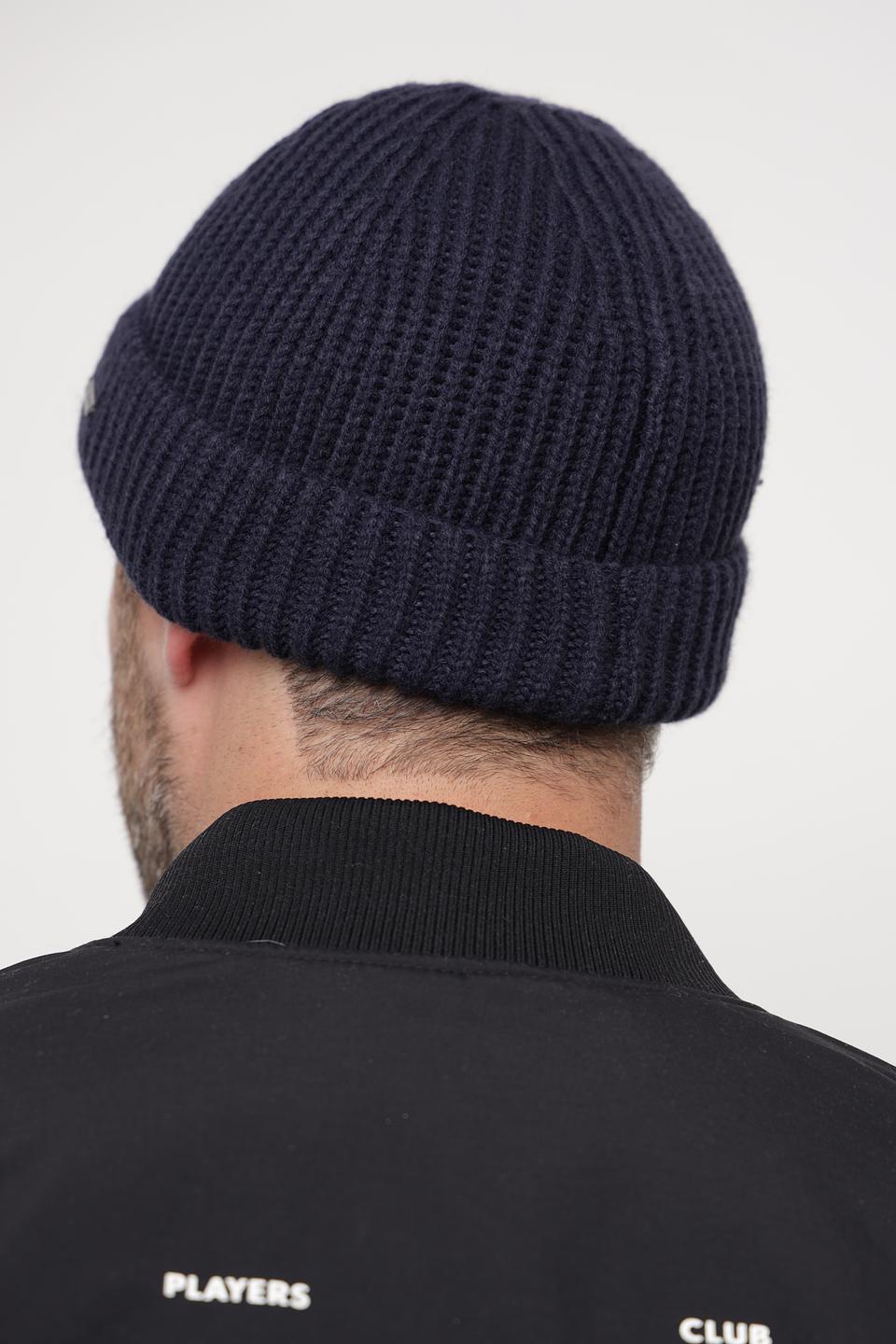 Шапка Wegener мужская вязаная тёмно-синяя