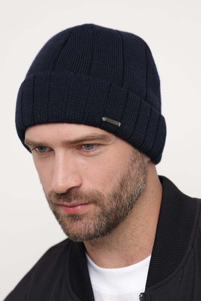 Шапка Bugatti ACC мужская тёмно-синяя