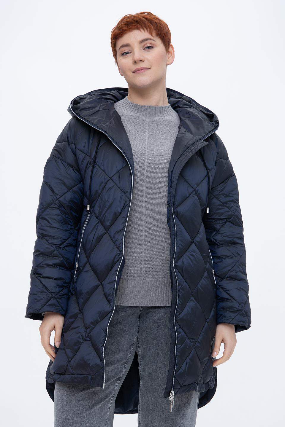 Пальто Baronia стеганое тёмно-синее