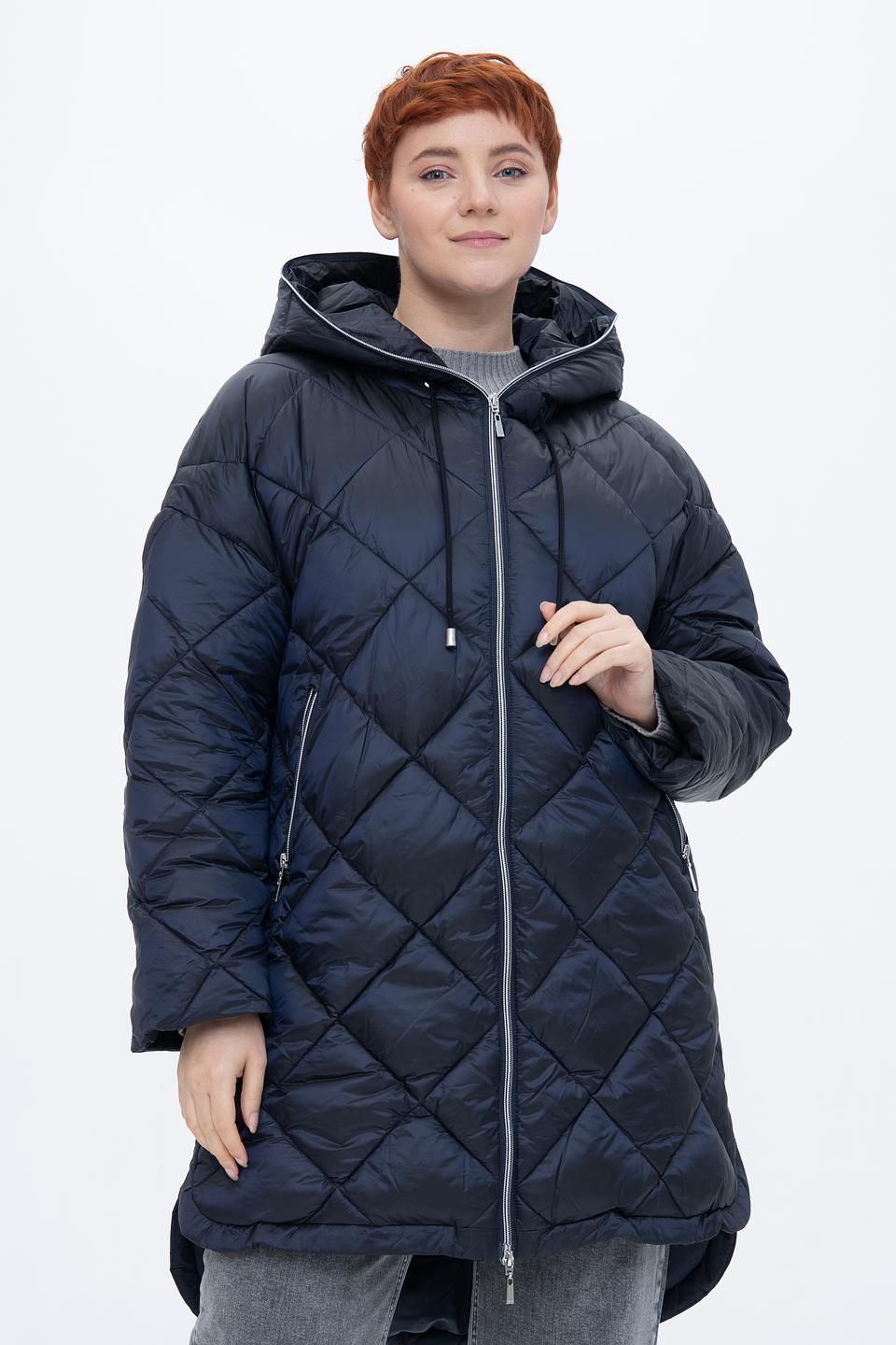 Пальто Baronia стеганое тёмно-синее